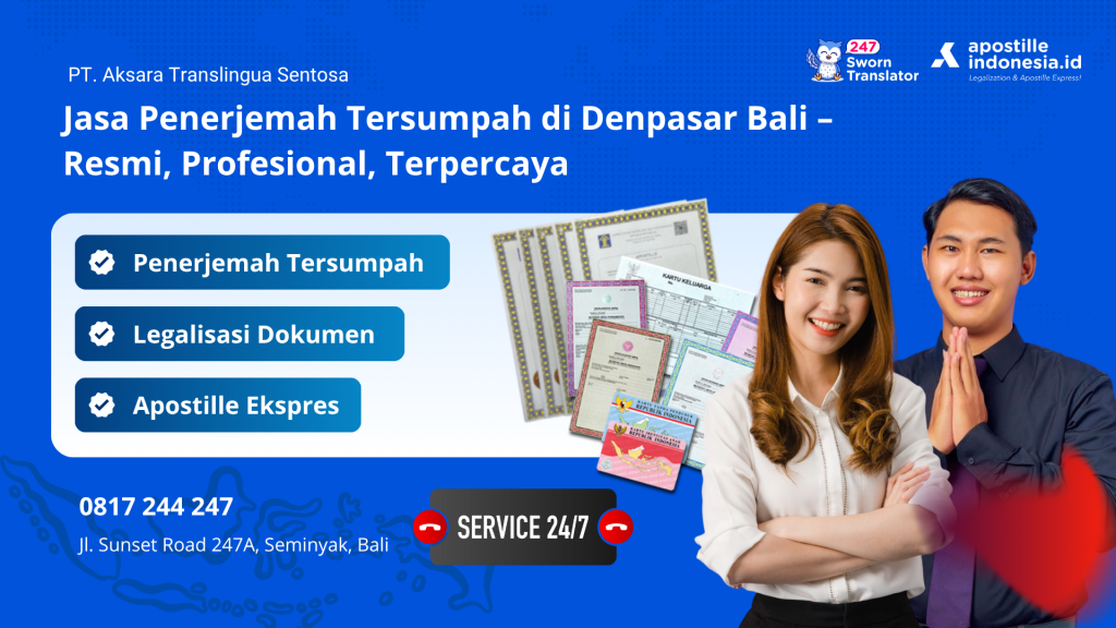 Jasa Penerjemah Tersumpah di Denpasar Bali – Resmi, Profesional, Terpercaya